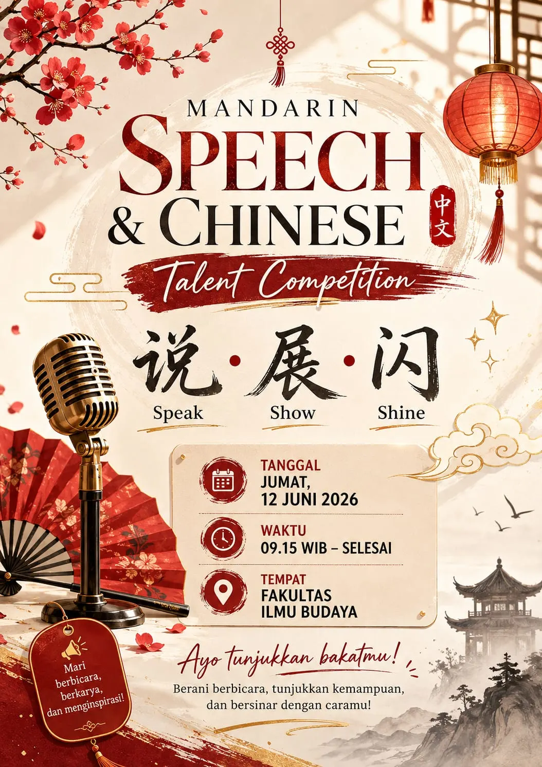 FIB USU Mandarin Study Program Successfully Holds Mandarin Speech & Chinese Talent Competition 2026